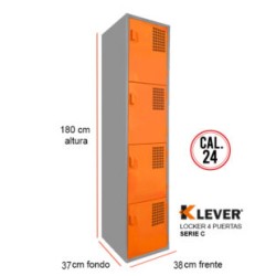 Locker 4 puertas Serie C