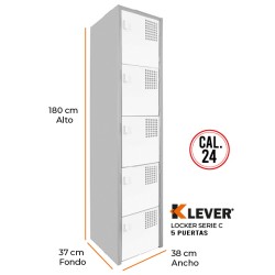 Locker 5 Puertas Serie C