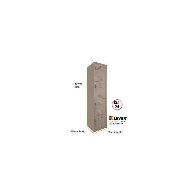 Locker 4 puertas Serie B arena